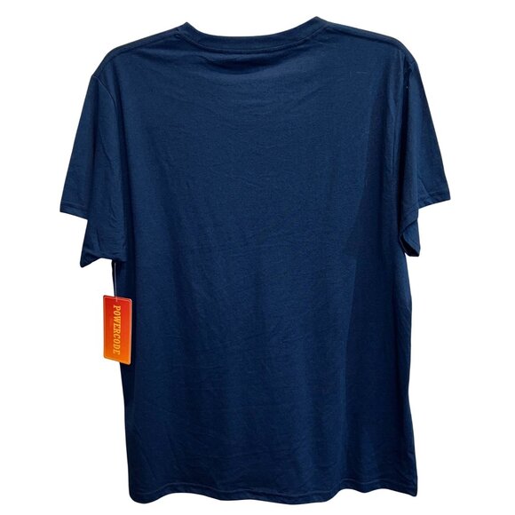 New “Positive Vibes Only” Navy TShirt XL By Powercode Cotton Blend Tee - Picture 2 of 3